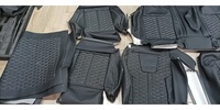 Kit d'éponges de siège Aero pour Audi A6 à RS6, revêtement en cuir confortable pour sièges avant et arrière avec design en fibre de carbone