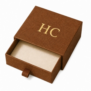 Boîte à anneaux élégante en velours avec tiroir, fournisseur, fabricant en gros, logo personnalisé, boîte à bijoux coulissante, vente directe d'usine en vrac - Product Image 6