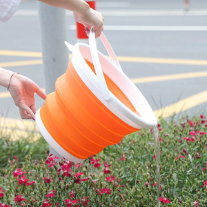 <span class=keywords><strong>Seau</strong></span> Pliant <span class=keywords><strong>Rétractable</strong></span> en Plastique TPR, 10L Grande Capacité, Portable, Léger et Écologique pour le Camping en Extérieur - Product Image 5
