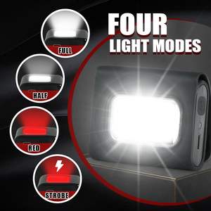 Cob, recién llegado, silicona, USB, recargable, Led, intermitente, sombrero magnético, Clip-on, faro para correr, luz para corredor, perro, caminar, ciclismo - Product Image 4