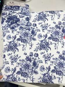 Tissu <span class=keywords><strong>toile</strong></span> <span class=keywords><strong>de</strong></span> <span class=keywords><strong>Jouy</strong></span> imprimé sur mesure à motif floral bleu, imprimé léopard jungle, pour robes, textiles <span class=keywords><strong>de</strong></span> maison et <span class=keywords><strong>ameublement</strong></span> - Product Image 3