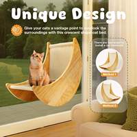 Lit suspendu pour chat, hamac en bois, ventouse pour fenêtre, balançoire pour chat, hamac pour chat, hamac pour chien