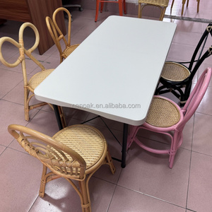 <span class=keywords><strong>Mesa</strong></span> Plegable Rectangular de Plástico de 4 Pies al por Mayor, Plegable por el Centro, Portátil, para Banquetes, Comedor, Alquiler para Bodas y Fiestas - Product Image 4