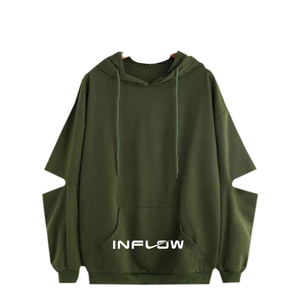 Sudadera con capucha de talla grande negra, gruesa, extragrande, de corte holgado y corto, con bordado personalizado, lavada y ecológica. - Product Image 1