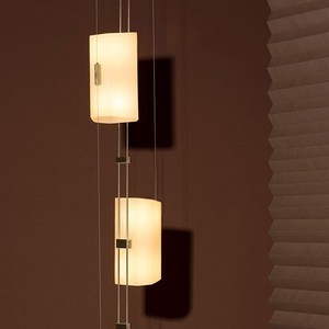 Modern Minimalist Pendant <b>Light</b> E26 Led Adjustable Height Bedroom Dining Room Decorative <b>Lighting</b> Fixture White Long Shape - Product Image 1