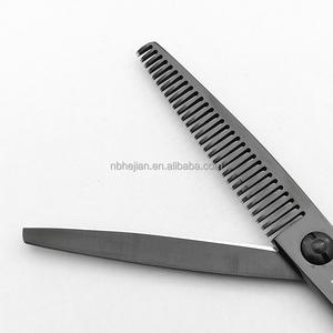 Tijeras de corte de pelo profesionales con revestimiento de titanio negro para zurdos, juego de tijeras de adelgazamiento, tijeras de estilista de 6" - Product Image 4