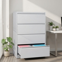 Armoire de classement verticale en métal à 4 tiroirs, en acier, pour bureau, facile à assembler, prix abordable
