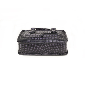 Sac à bandoulière/sac à main pour homme Zenos en cuir véritable à motif crocodile rétro, style professionnel, fermeture éclair, tendance, pour les déplacements et les voyages, compact - Product Image 4