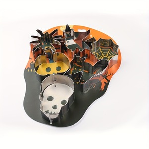 Esclusivo Set di 6 pezzi di <span class=keywords><strong>Halloween</strong></span> Set di taglierini per <span class=keywords><strong>biscotti</strong></span> di <span class=keywords><strong>Halloween</strong></span> strumenti fondente per il taglio di cottura esclusivi stampi per <span class=keywords><strong>biscotti</strong></span> di <span class=keywords><strong>Halloween</strong></span> - Product Image 1