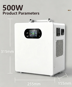 Station d'alimentation portable 500W à onde sinusoïdale pure, batterie lithium 1000Wh, générateur solaire d'urgence pour la maison, le camping et l'extérieur - Product Image 5