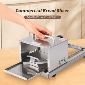 เครื่องปิ้งขนมปังเบอร์เกอร์ลดราคา เครื่องทำเบอร์เกอร์แบบใช้มือ  เครื่องหั่นขนมปังสแตนเลสเชิงพาณิชย์  เครื่องตัดเบเกิลเบอร์เกอร์ - Product Image 2