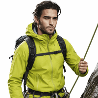 Vestes imperméables à trois couches, coupe-vent, à capuche, fermeture éclair intégrale, offre directe d'usine, vestes techniques imperméables pour l'extérieur