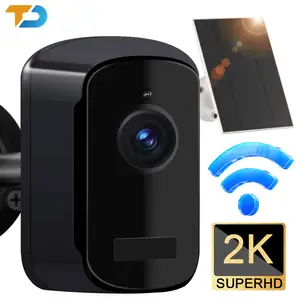 กล้องวงจรปิด CCTV รักษาความปลอดภัยกันน้ำ Wi-Fi IP กล้องพลังงานแสงอาทิตย์ใช้ซิม2MP 4G แบบ Full HD ตอนกลางคืน