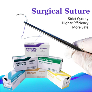 Circular Nylon <span class=keywords><strong>Silk</strong></span> Suturas Dentais Instrumentos veterinários para grandes animais Agulhas de sutura cirúrgica Outros consumíveis médicos - Product Image 4