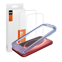 Protecteur d'écran en verre trempé anti-rayures pour iPhone 13 14 15 16 17 18 Pro Max Plus, avec applicateur pour une installation facile et transparente