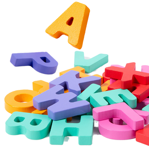 ABC 26PCS Letra de madera y Animal DIY Bloques de rompecabezas Juguete de dibujos animados para 2 a 4 años Niños unisex Educación temprana - Product Image 5