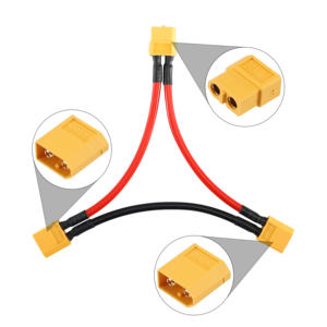 <span class=keywords><strong>Cable</strong></span> en Serie y Paralelo XT60, Conector de Batería, <span class=keywords><strong>Cable</strong></span> de Silicona Suave de 12AWG, Adaptador de <span class=keywords><strong>Cable</strong></span>, <span class=keywords><strong>Cable</strong></span> de Extensión para Helicóptero UAV, Quadcopter - Product Image 1