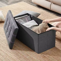 Siège en cuir pliable et confortable pouf moderne pliant banc de rangement pouf tabouret de pied poufs tabourets de rangement