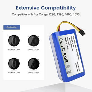 Batería de Repuesto de 14.4V/14.8V para Robot Aspiradora Cecotec <span class=keywords><strong>Conga</strong></span> <span class=keywords><strong>1290</strong></span> 1390 1490 1590 - Product Image 4
