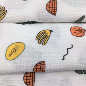 <span class=keywords><strong>Coton</strong></span> froissé Double couche <span class=keywords><strong>gaze</strong></span> mousseline imprimé sable lavé tissu léger couverture pour les vêtements <span class=keywords><strong>de</strong></span> bébé literie jouets garçon utilisation - Product Image 3