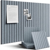 Panneaux PET à design rainuré, installation autocollante, pour bureaux modernes, studios, usage extérieur, salon, hall, NRC élevé 0.9, isolation acoustique