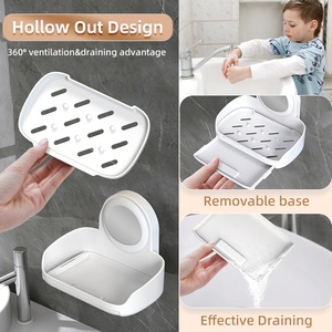 Potente <span class=keywords><strong>Portasapone</strong></span> da Parete con <span class=keywords><strong>Ventosa</strong></span>, Supporto Adesivo in Plastica per <span class=keywords><strong>Doccia</strong></span> e Bagno - Product Image 5