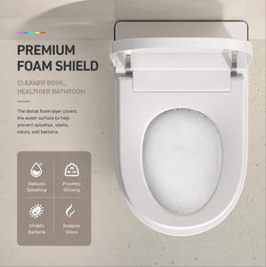 Wall Mounted Intelligent Toilet With Warm Water Dryer Automatic Opening Seat Minimalist Color Options Choose From Black White or - Product Image 3