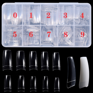 500Pcs Clear Natural French Half Cover ABS <b>Nail</b> Tips False Fingernails for Acrylic Gel <b>Extension</b> Manicure - Product Image 1