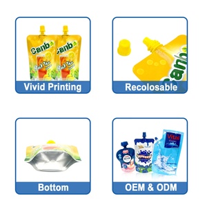 Tùy chỉnh in 70ml 100ml 500ml đứng lên túi nước ép túi có vòi - Product Image 4