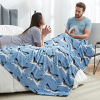 Couverture de lit occidentale personnalisée en usine, taille Queen, hiver, tissée, de luxe, imprimée, simple couche, en polaire pelucheuse, 100% polyester, lavable en machine