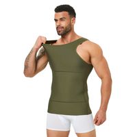 SYPBX01 Gilet de compression amincissant pour homme – Débardeur sculptant pour poitrine et abdomen – T-shirt de compression pour homme