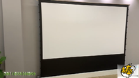 Écran de projection électrique R ALR gris 90/92 pouces, écran de projection électrique à tension par languettes, écran de projection électrique à levage au sol