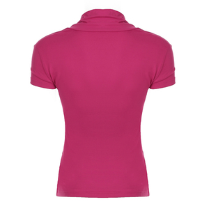 T-shirt en tricot à col carré à imprimé floral rétro pour femmes, manches courtes, style vintage Y2K, décontracté, tee-shirt d'été pour femmes - Product Image 6