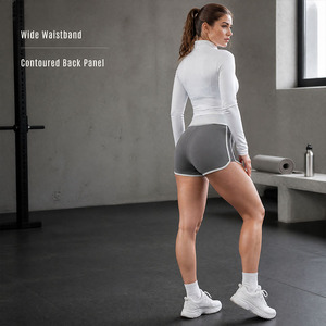 Shorts de yoga sportifs amples pour <span class=keywords><strong>femme</strong></span>, taille haute, à séchage rapide, effet push-up, avec poches, collection été 2026 - Product Image 3
