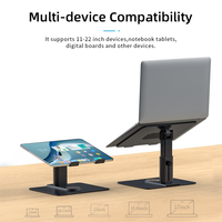 Nouvel arrivage 15W Chargeur sans fil Support d'ascenseur pour ordinateur portable avec support d'ordinateur réglable en hauteur pliable de type C