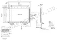 Module d'affichage graphique à cristaux liquides 320x240 WG320240A Température de fonctionnement -20°C ° C+70 ° Instrument industriel