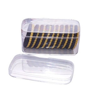 Wholesale Transparent Cookie Box Rectangle Cookie jar Dessert Cookie Jar Plastic Biscuit Box