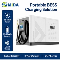 Station de recharge rapide DC pour véhicules électriques, stockage d'énergie commercial, 261 kWh, 200 kW, double borne, CCS2, CHAdeMO, NACS, OCPP