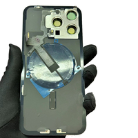 Cristal Trasero de Fábrica (Reparación Rápida) para iPhone 14 Plus 15 Pro Max, Tapa de Batería Original con Reemplazo de Lente de Cámara Inalámbrica