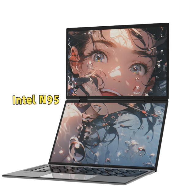 Factory 2025 New Ultrabook 14.1 Inch Foldable Dual Touch Screen Intel N95 Aluminum Yoga Laptops for Students and Designers