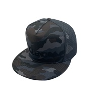 Pemasok Gorras Cina Grosir Topi Jaring Tagihan Datar Camo Topi Trucker Snapback Camo Kustom Topi Snapback Katun 100% Topi Snapback