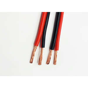 Câble haut-parleur plat personnalisé de haute qualité HIFI rouge noir 2 cœurs OFC/CCA cuivre câbles de haut-parleurs de studio <span class=keywords><strong>Audio</strong></span> Compatible avec haut-parleur - Product Image 1