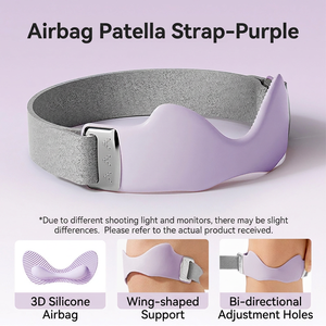 Sangle rotulienne Airbag rose en silicone 3D, support de genou réglable en forme d'aile pour le soulagement de la douleur et la stabilité - Product Image 2