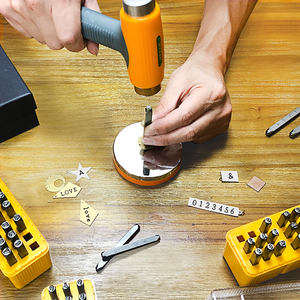 プロ用DIYスチールジュエリーアルファベットメタルスタンプアッパーケース小文字アートフォント文字スタンプパンチセット工場 - Product Image 5
