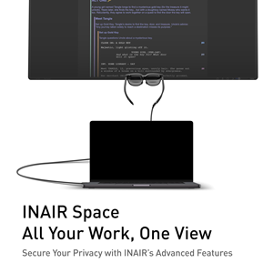 <span class=keywords><strong>Lunettes</strong></span> AR INAIR 2 PRO |   <span class=keywords><strong>Image</strong></span> et vidéo 2D vers <span class=keywords><strong>3D</strong></span> |   Commutateur Réalité/Virtualité |   Multi-écrans |   135" 120Hz Travail et divertissement - Product Image 6
