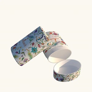 Biodegradable Custom Design Oval Box Cylinder Cosmetic Paper Push up Tube Packaging for Deodorant Lipstick Lip Balm - Product Image 1