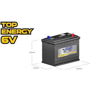 New Top Energy <b>6V</b> <b>Battery</b> 256x175x230mm Automotive Use Tuttobatterie Model 0460-3RT7 - Product Image 3
