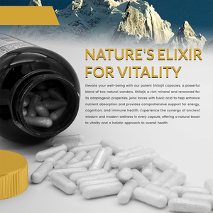 Capsules de Shilajit pour hommes, complément alimentaire 100% pur et biologique, 1500 mg, pour fournir de l'énergie, 120 capsules, d'origine naturelle. - Product Image 5