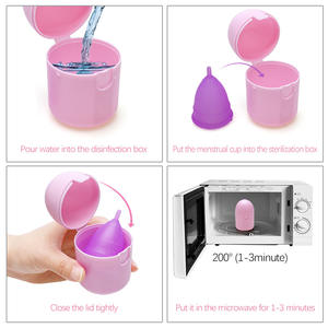 Esterilizador de copas menstruales de silicona médica con logotipo personalizado, estuche portátil CupMate, <span class=keywords><strong>caja</strong></span> <span class=keywords><strong>esterilizadora</strong></span> de copas menstruales. - Product Image 6
