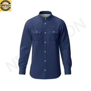 Custom Wholesale Fishing Shirt Long Sleeve UPF50+ Polyester Custom Fishing <b>Suit</b> <b>Button</b> Men Fishing Shirt - Product Image 3